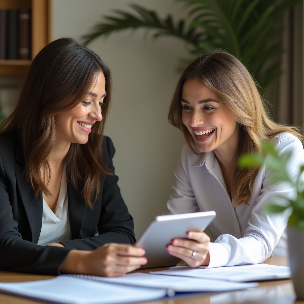 Consultora con cliente